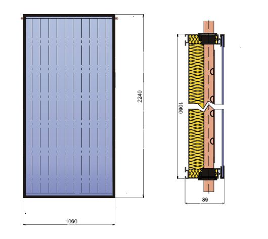 Solarkollektor Flach
