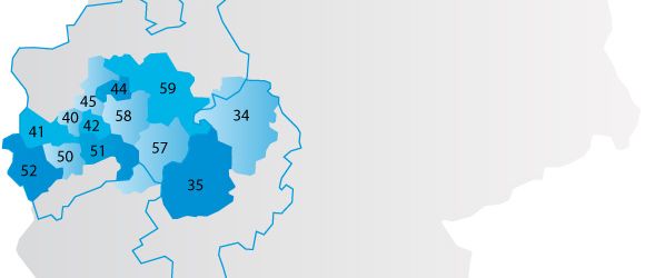 In diesem Postleitzahlengebieten ist Leguan Energiesysteme autorisierter Vertragspartner von Edilkamin